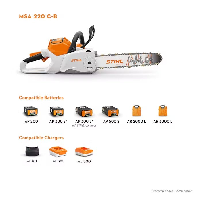 STIHL® MSA 220 C-B Battery Powered Chainsaw